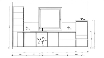 Küche Installationsplan